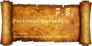 Perlstein Barnabás névjegykártya